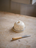 Blue vintage butter dish
