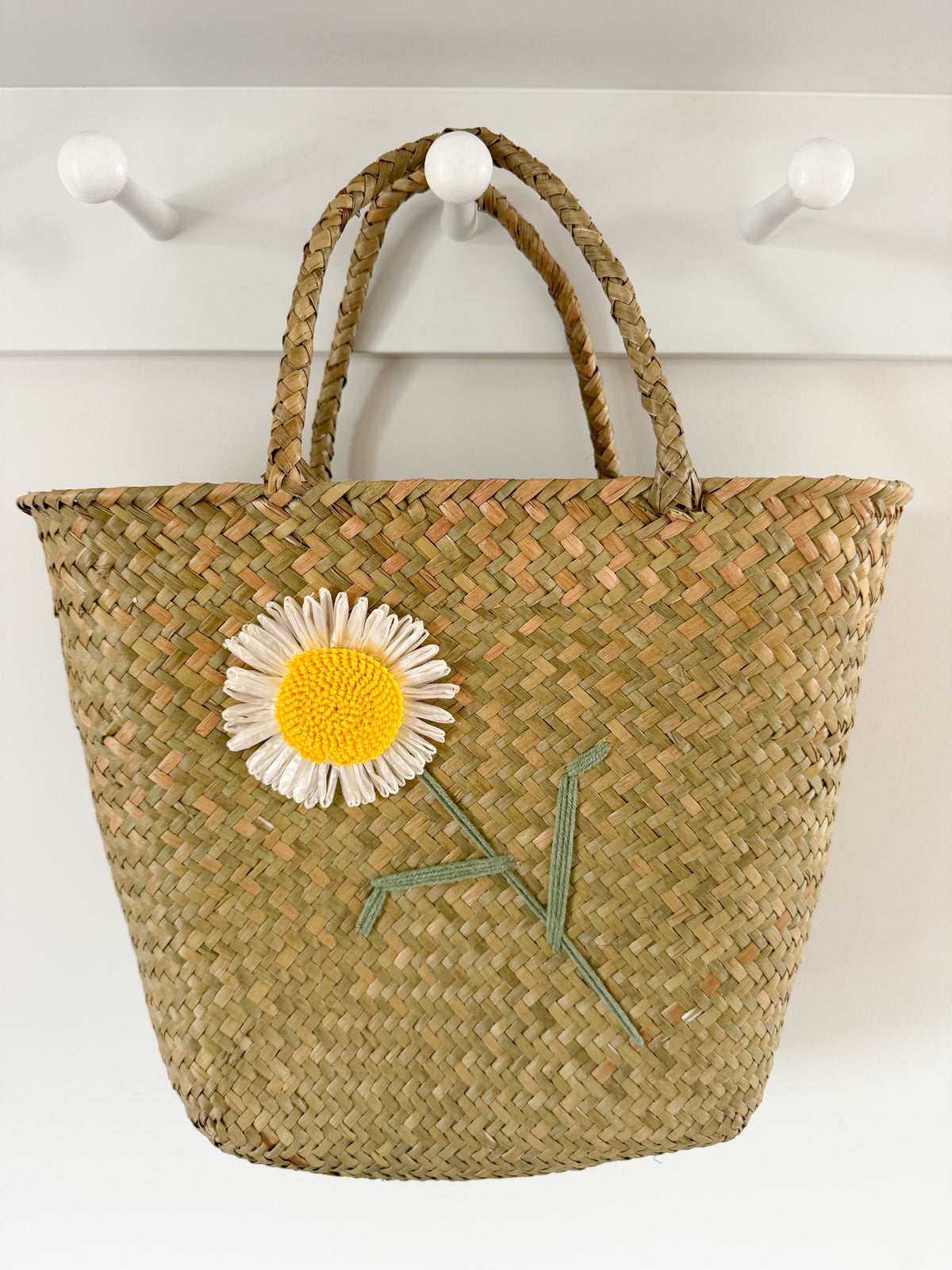 Daisy woven shopper