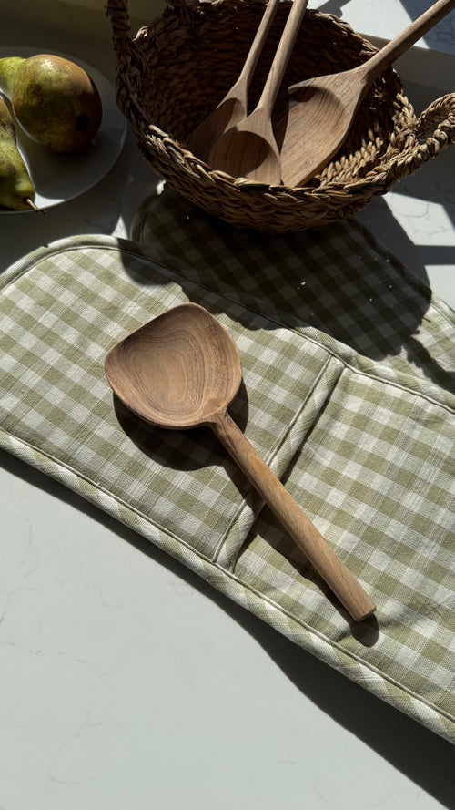 Acacia wood flat wide spatula/scoop