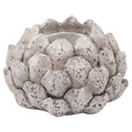 Stone effect artichoke tealight holder