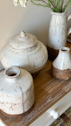 Aged terracotta vase
