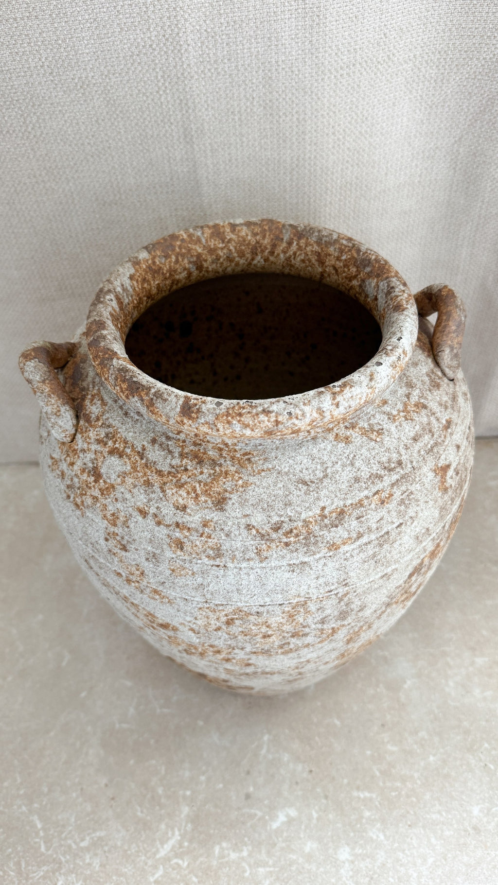 Aged porcelain vase