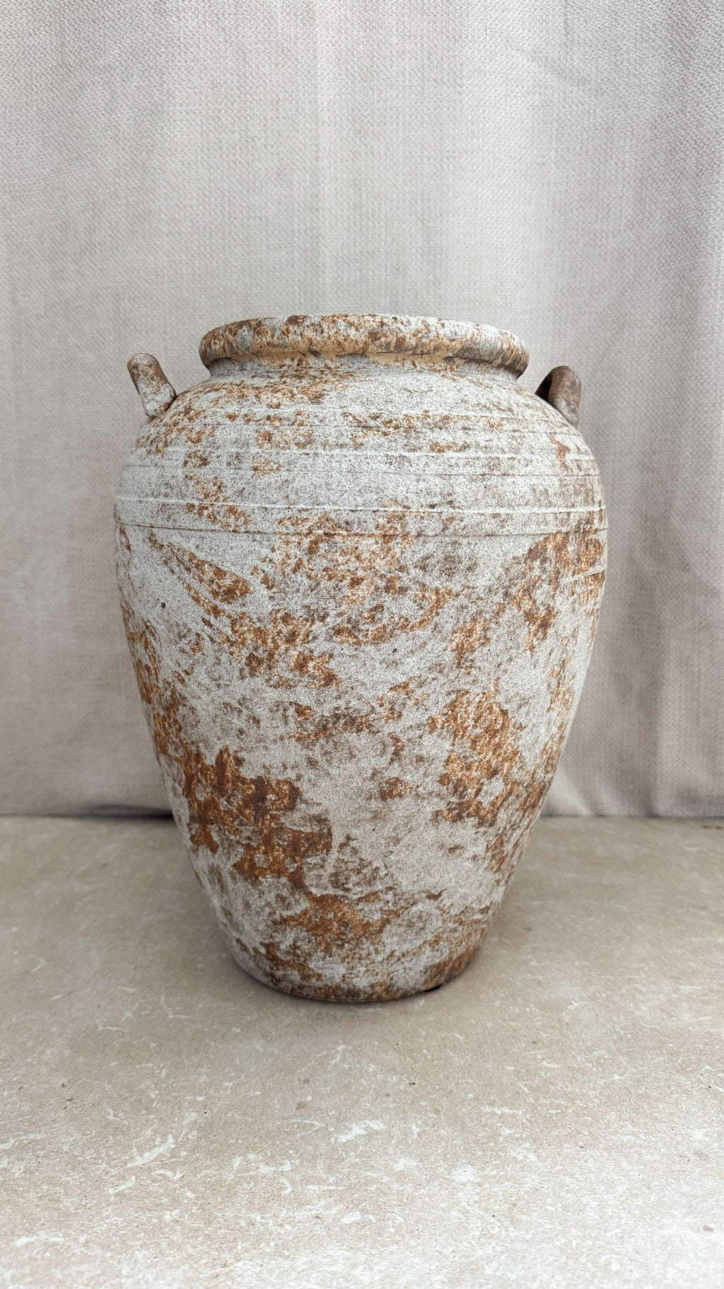 Aged porcelain vase