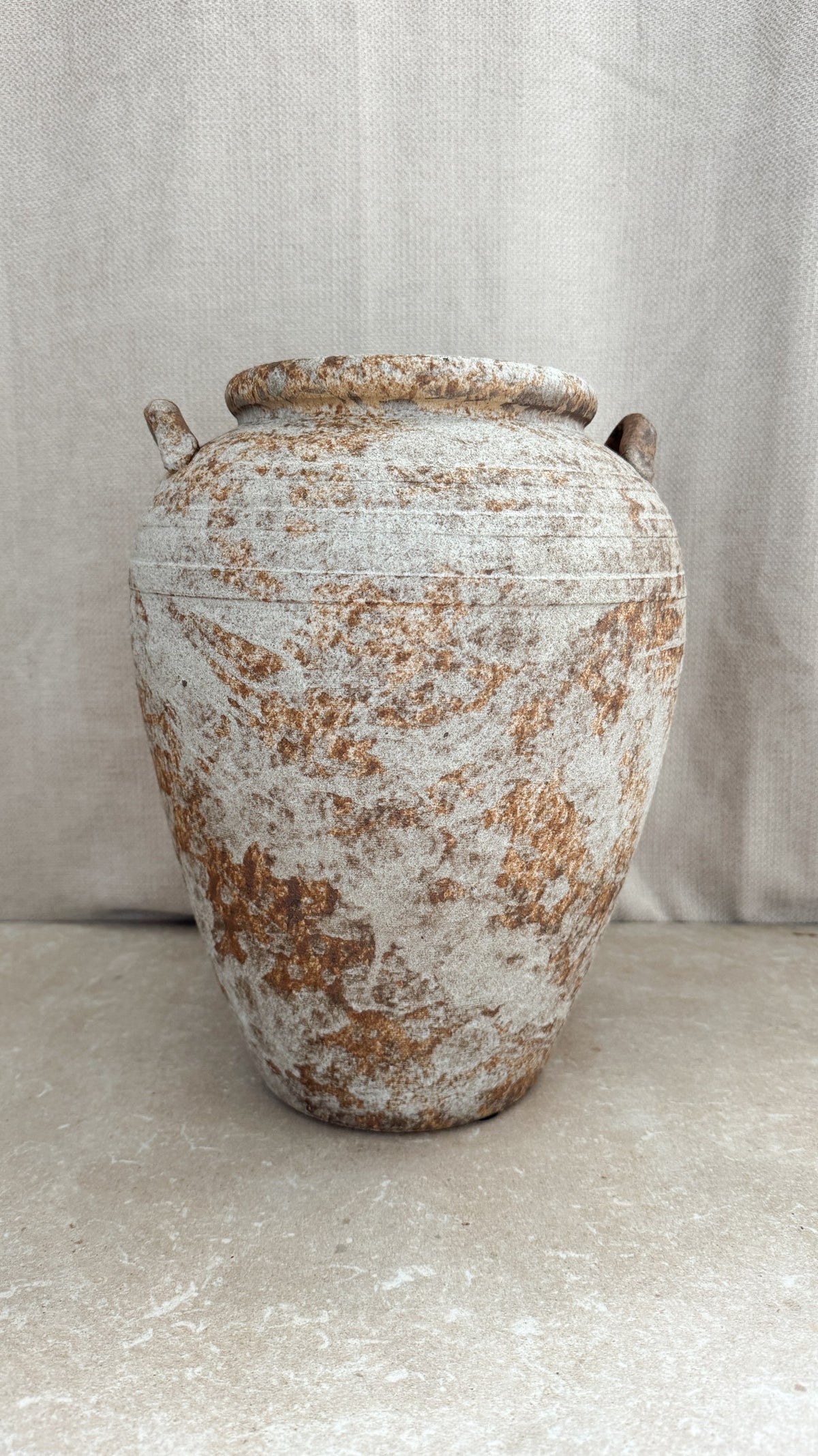 Aged porcelain vase