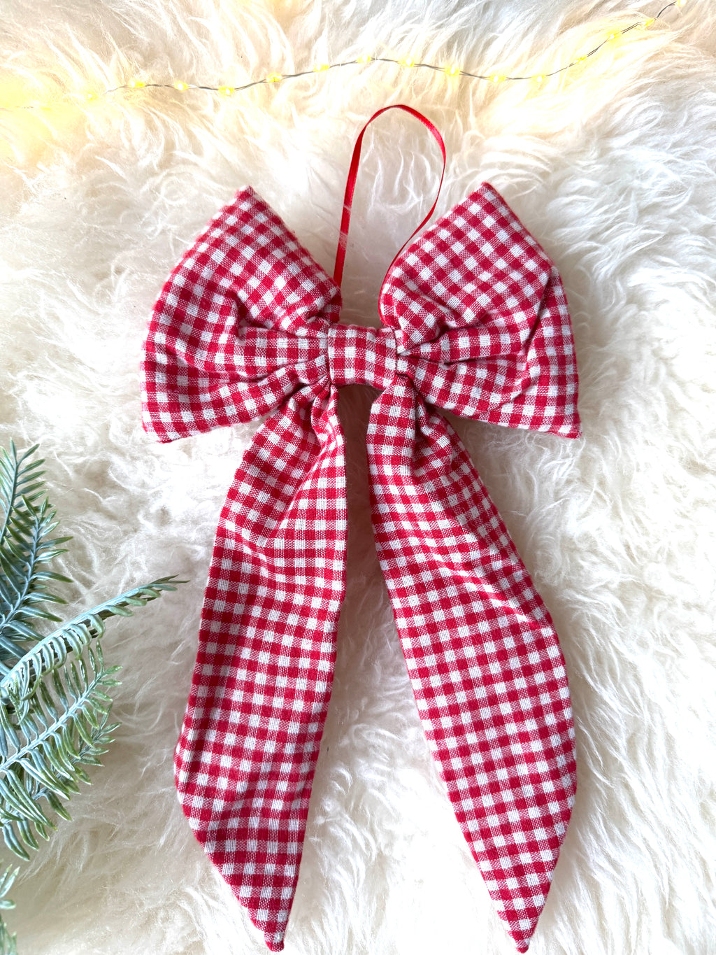 Red Gingham Bow