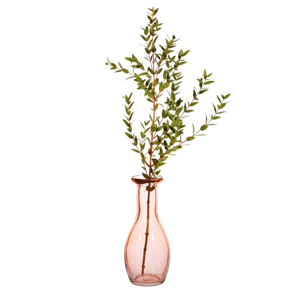 Pale pink recycled glass bud vase