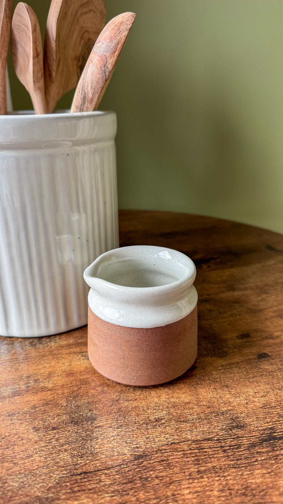 Stoneware milk jug
