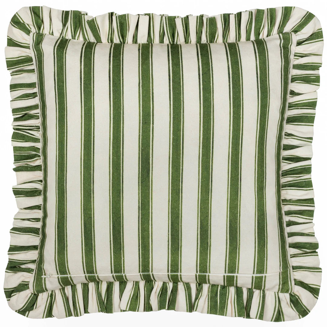 Feeoni ruffled vintage floral cushion