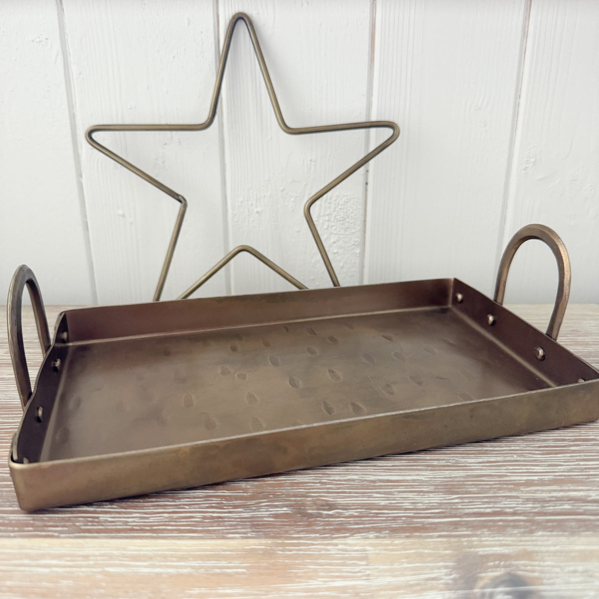 Brass rectangular tray