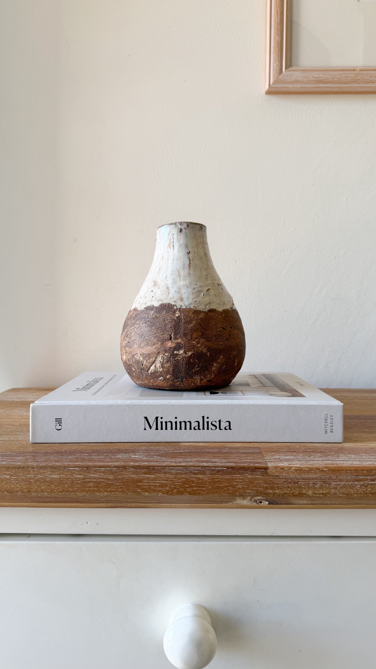 Aged terracotta mini vase