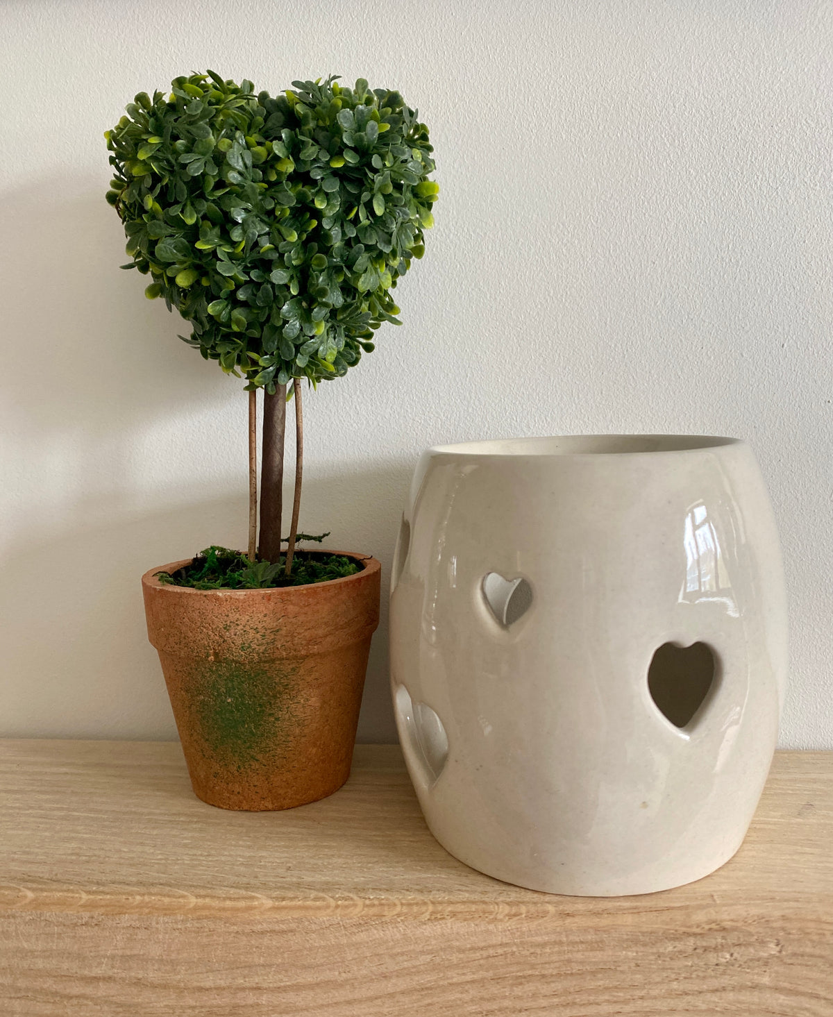 Ivory Ceramic Heart Wax Melt Burner