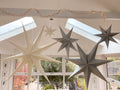Set of 3 silver paper stars