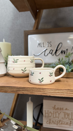 Holly hand painted tealight cup