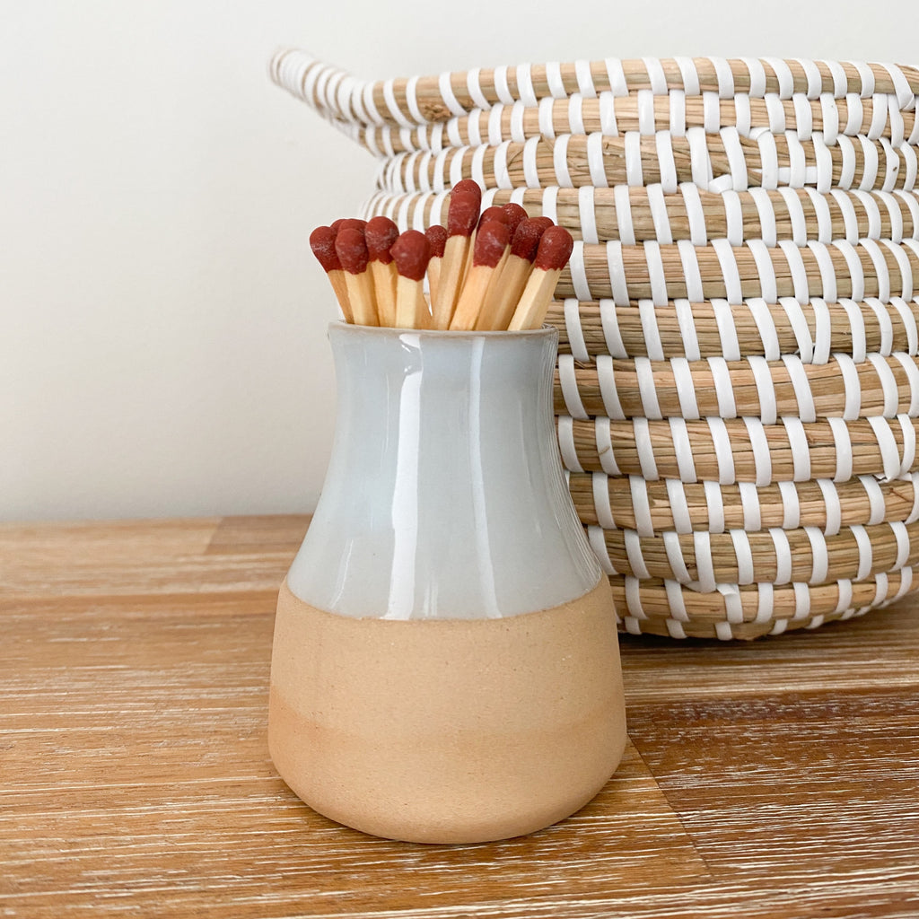 Milk bottle match striker - eggshell