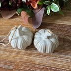 Neutral ribbed pumpkin hanger