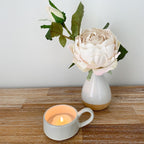 Stoneware tealight cup - white
