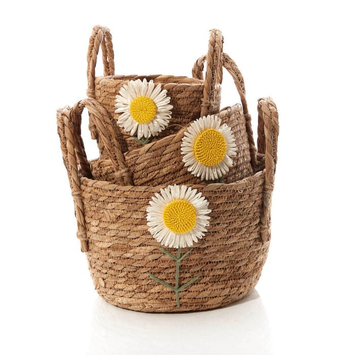 Daisy storage baskets set of 3