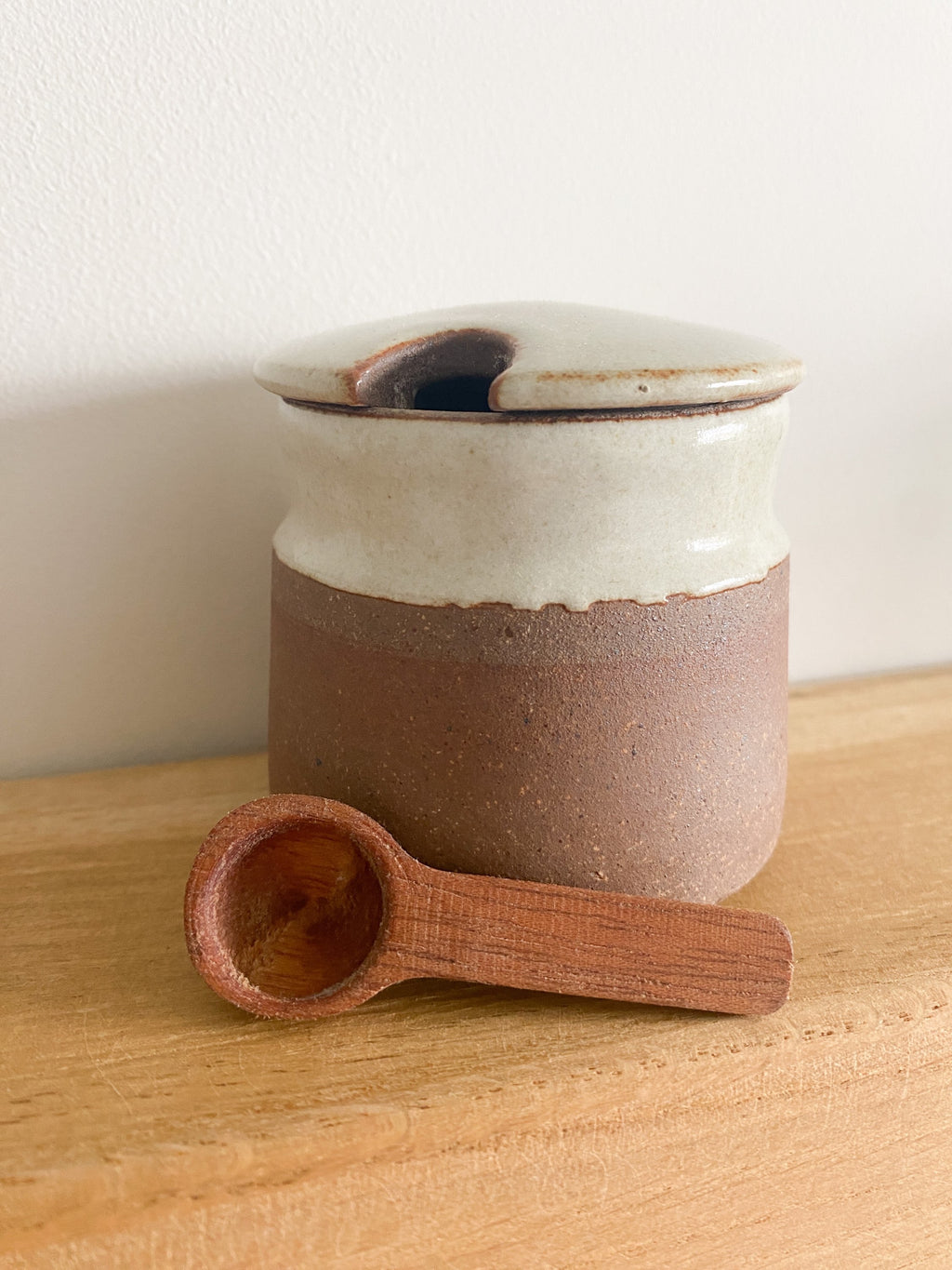 Sugar pot with spoon