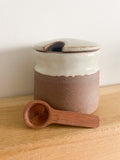 Sugar pot with spoon