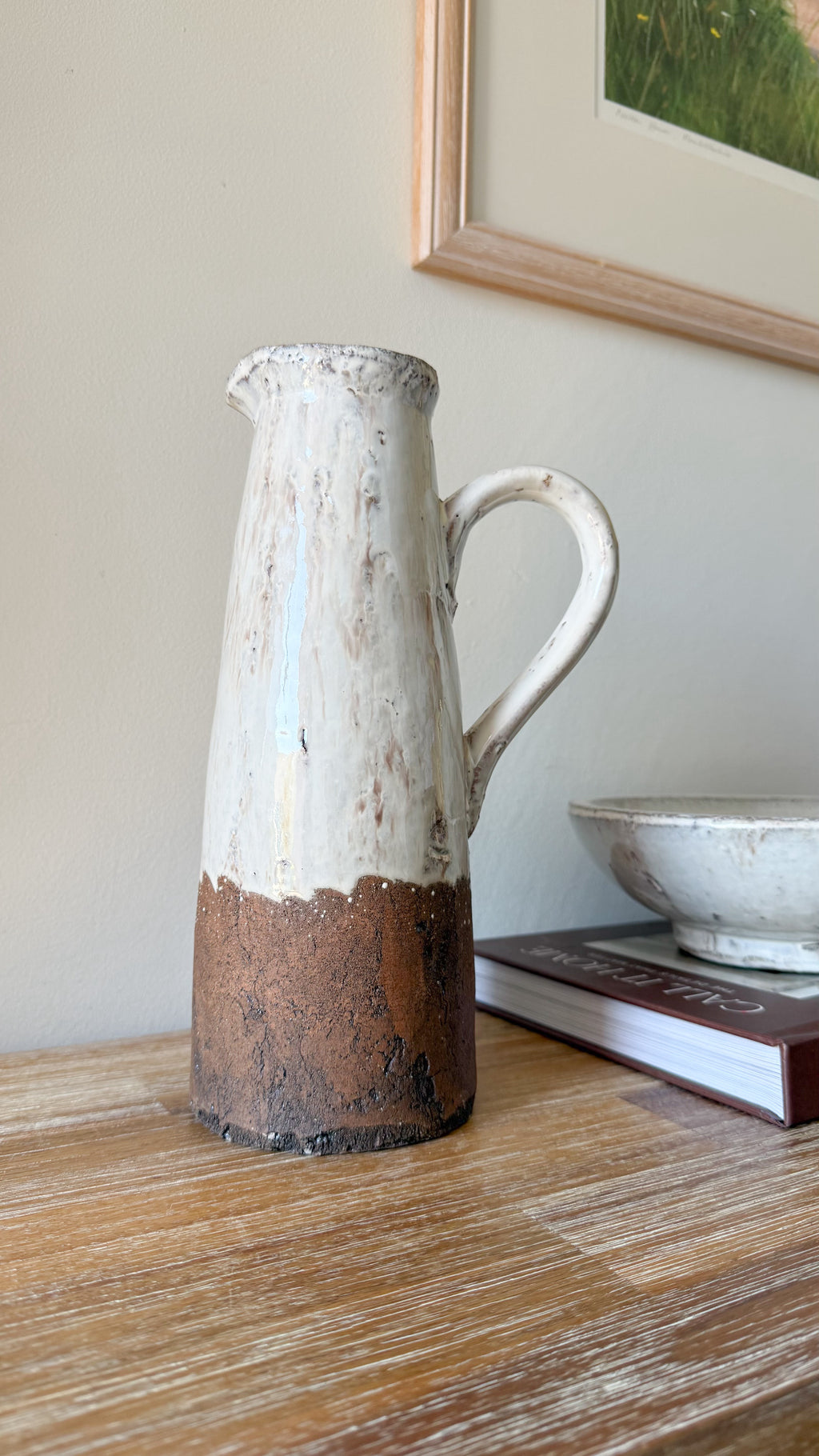 Aged terracotta jug