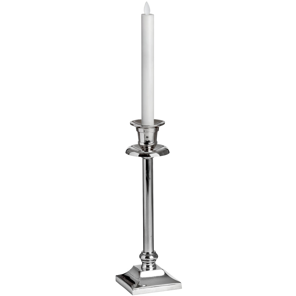 Pair of white LED flickering flame dinner candles