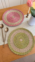Round seagrass placemats