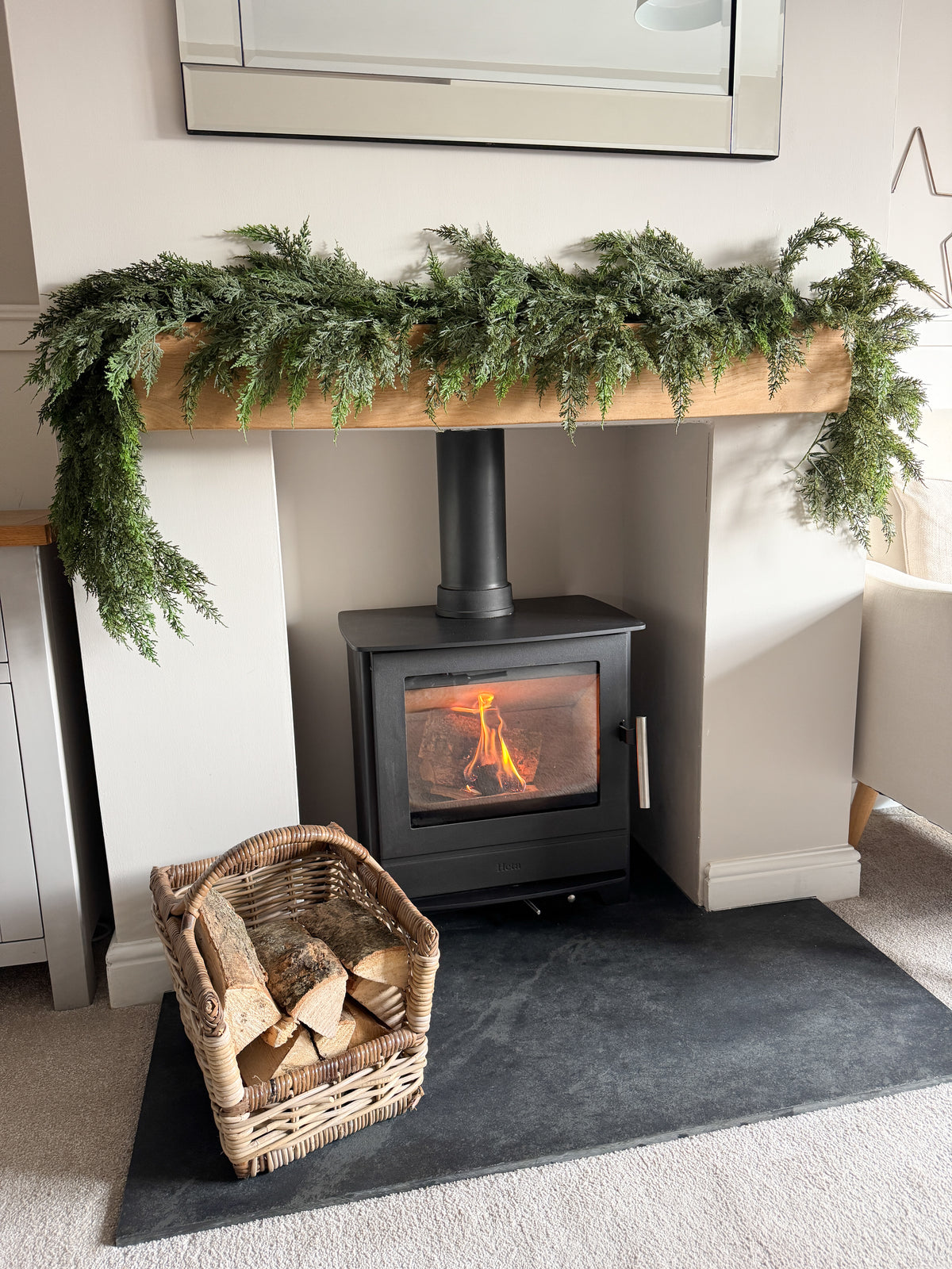Faux cedar garland 180cm