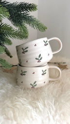 Holly hand painted mug