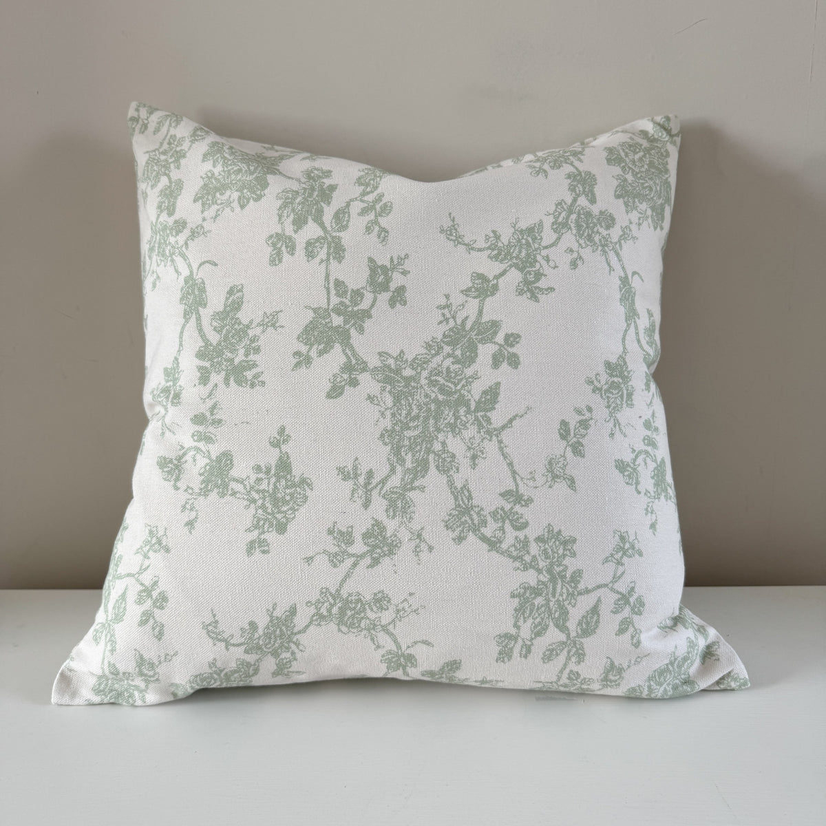 Sage floral cushion 45 x 45