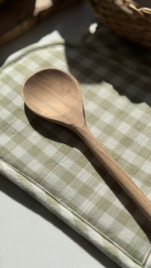 Acacia wood traditional mixing spoon