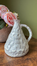 Aged terracotta chunky bud vase