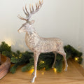 Wood effect standing stag