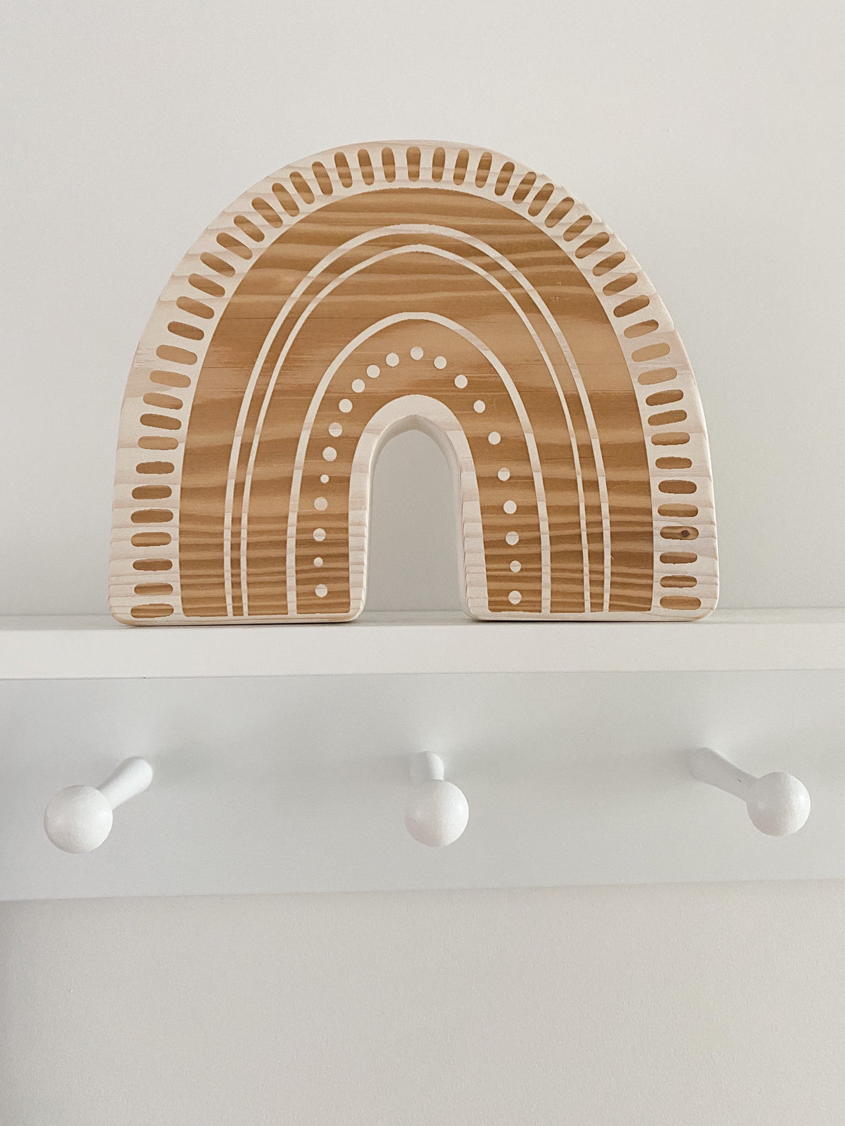Rustic wooden rainbow