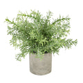 Faux sage in stone pot