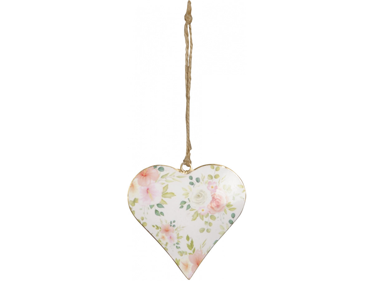 Vintage floral heart hanger