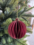 Red and gold paper bauble