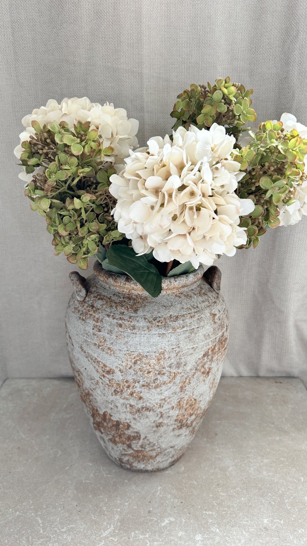 Aged porcelain vase