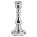Mercury glass curved candlestick