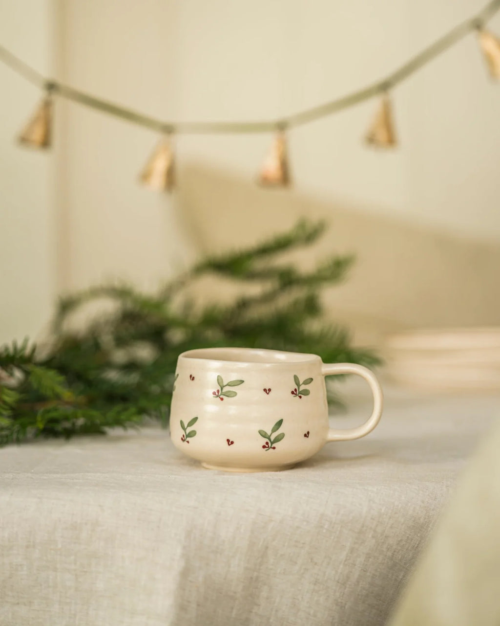 Holly hand painted mug