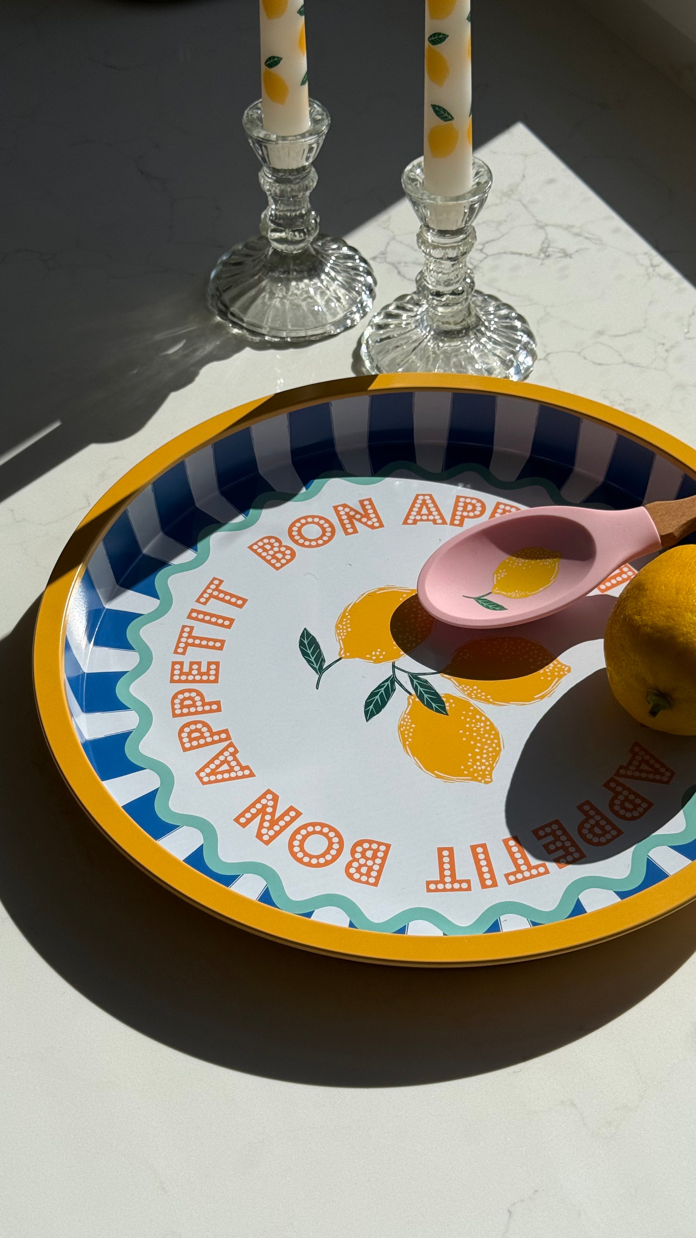 Lemon tin tray