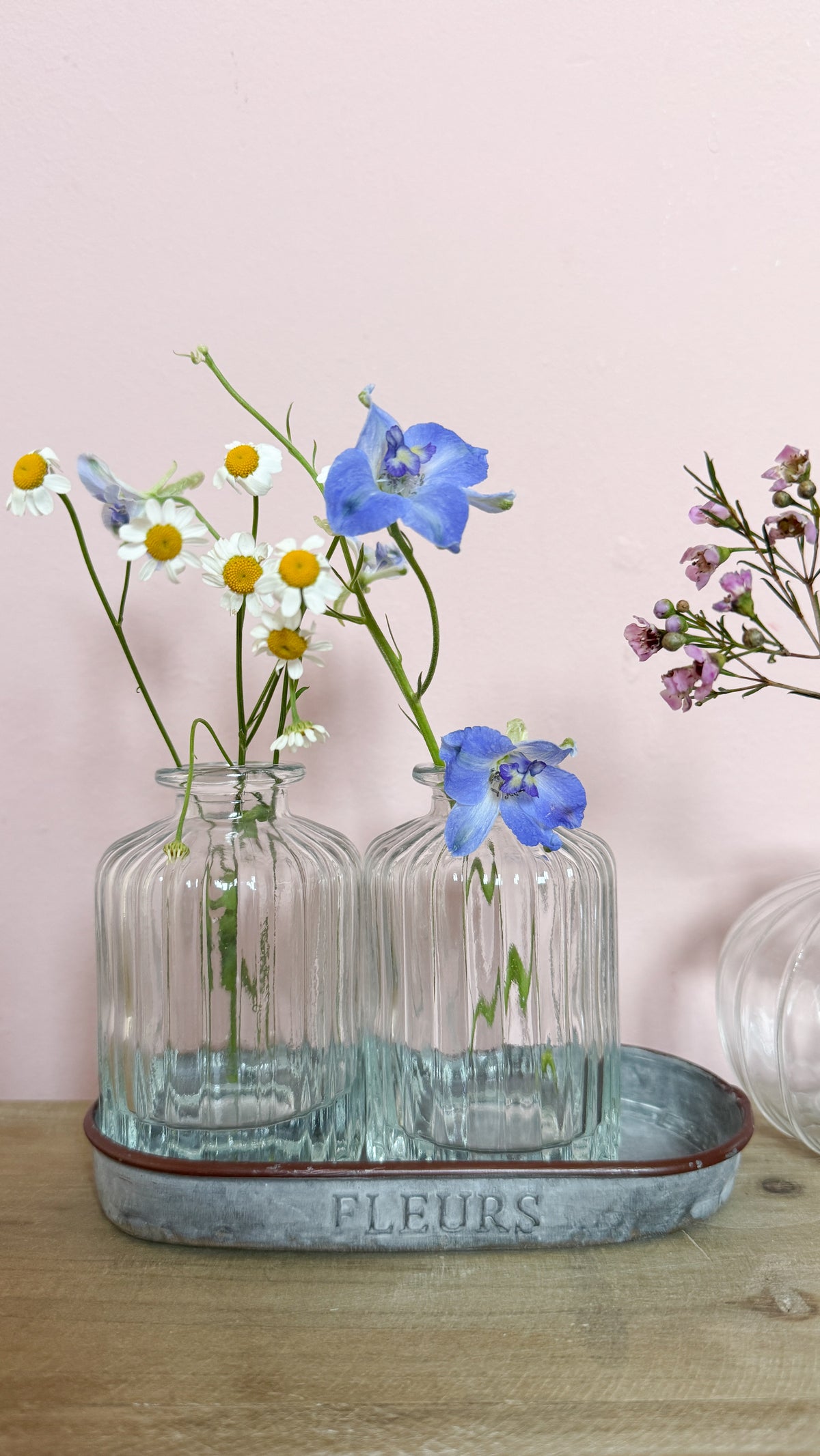 Fleurs zinc tray