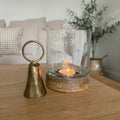Glass star candle holder - small