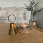 Glass star candle holder - small