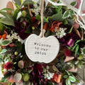 Welcome to our patch ceramic pumpkin hanger