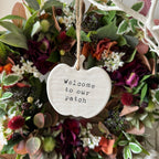 Welcome to our patch ceramic pumpkin hanger