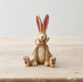 Sitting bunny with jute bow