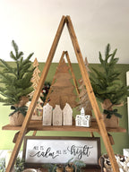 Faux pine tree in burlap