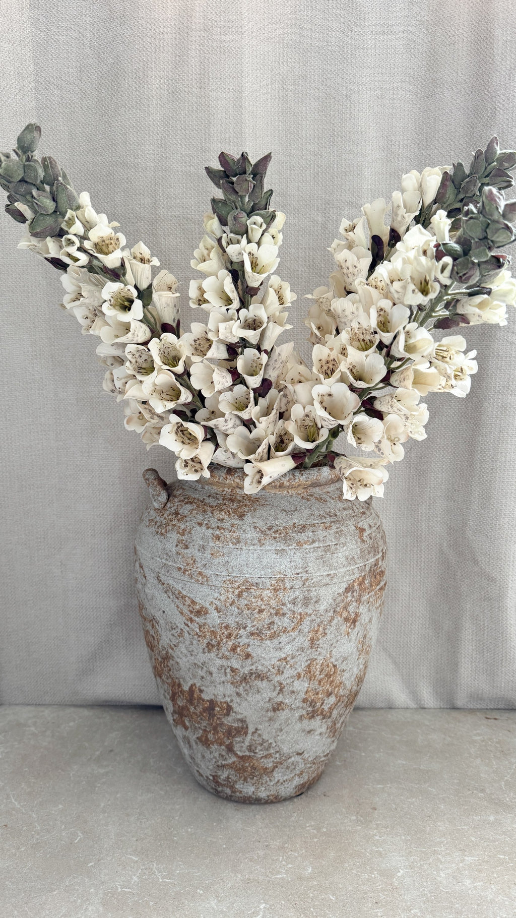 Aged porcelain vase