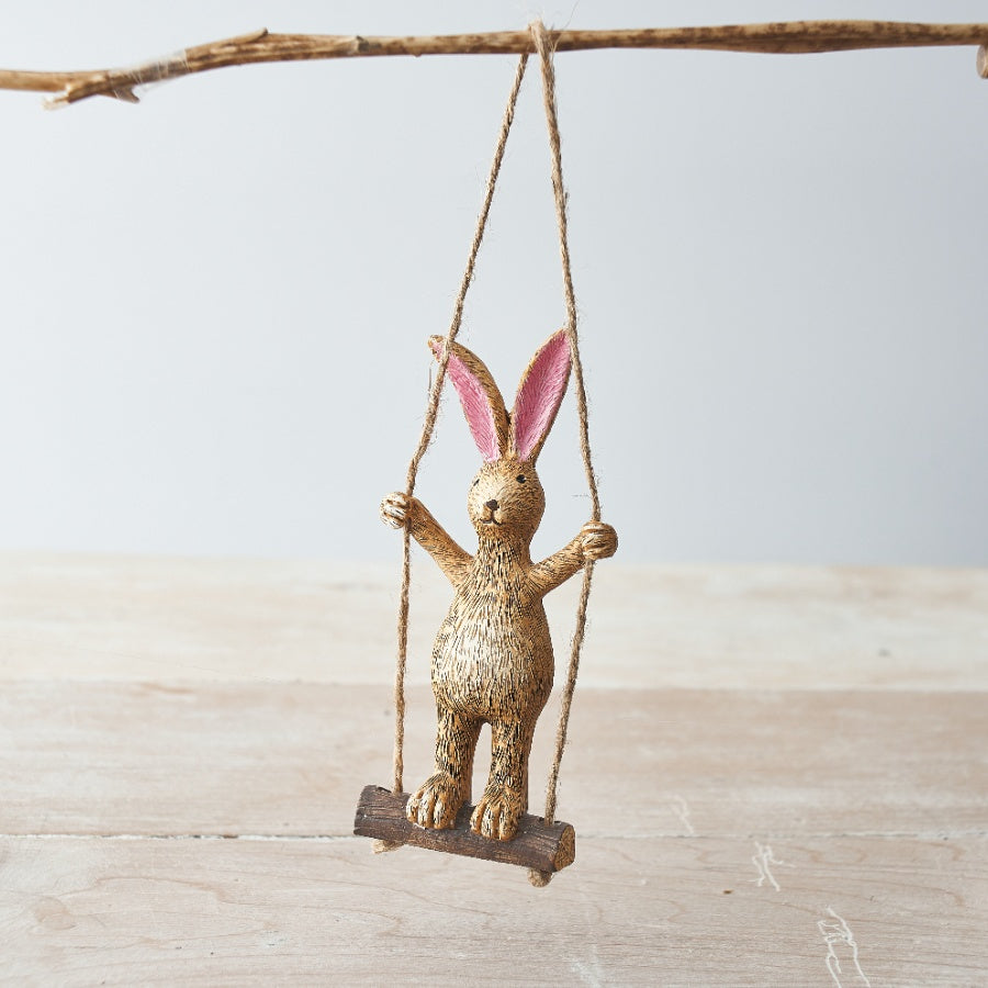 Bunny on swing
