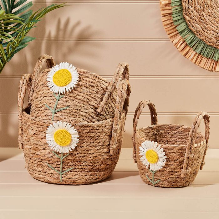 Daisy storage baskets set of 3